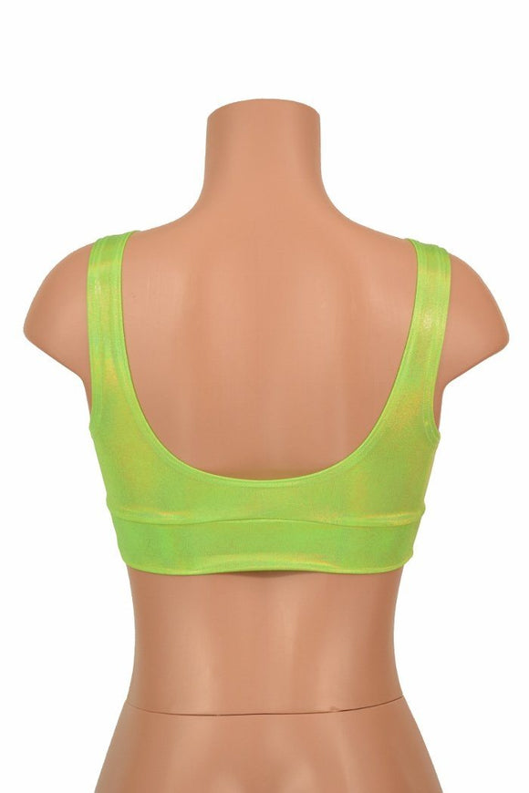 Starlette Bralette in Lime Holographic - Coquetry Clothing