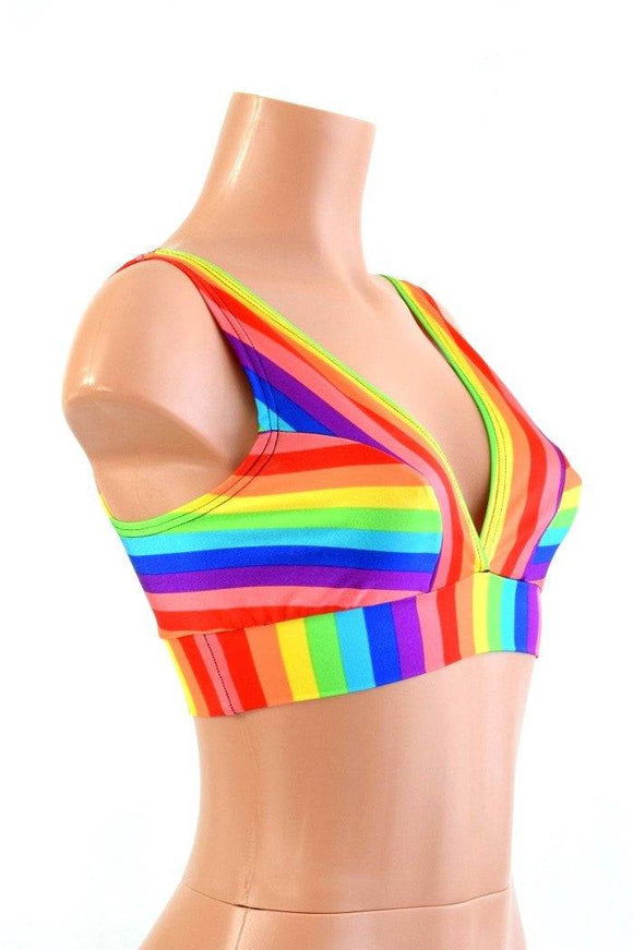 Starlette Bralette in Rainbow Stripe - Coquetry Clothing