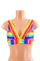Starlette Bralette in Rainbow Stripe - Coquetry Clothing