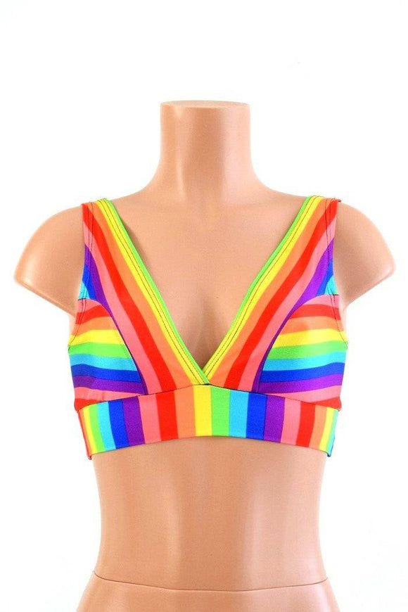 Starlette Bralette in Rainbow Stripe - Coquetry Clothing