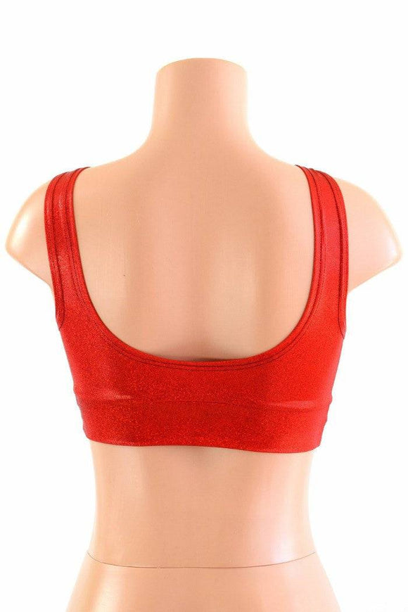 Starlette Bralette in Red Sparkly Jewel - Coquetry Clothing