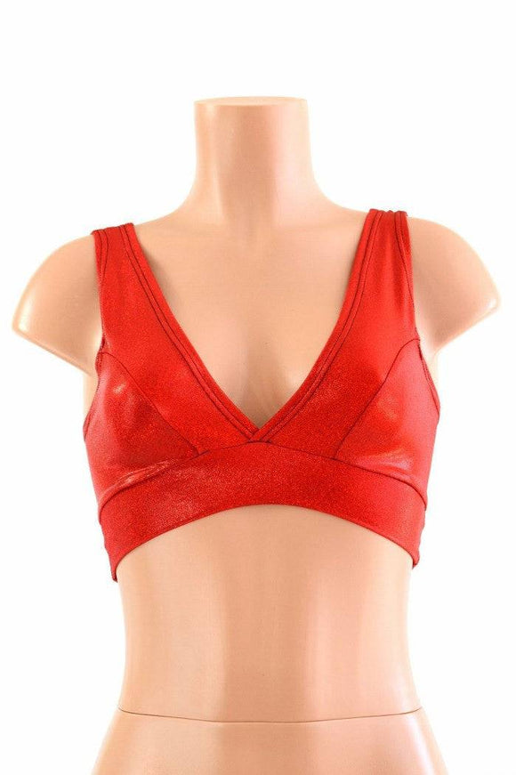 Starlette Bralette in Red Sparkly Jewel - Coquetry Clothing