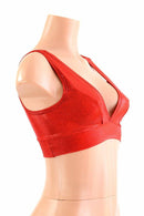 Starlette Bralette in Red Sparkly Jewel - Coquetry Clothing