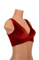 Starlette Bralette in Red Velvet - Coquetry Clothing
