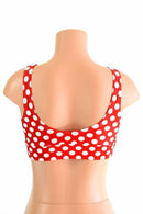 Starlette Bralette in Red & White Polka Dot - Coquetry Clothing