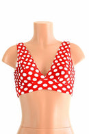Starlette Bralette in Red & White Polka Dot - Coquetry Clothing