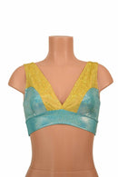 Starlette Bralette in Seafoam Holographic - Coquetry Clothing