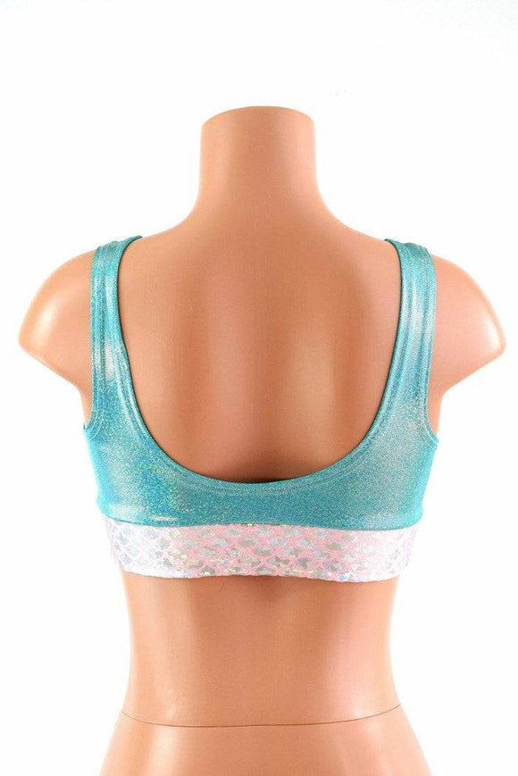 Starlette Bralette in Seafoam Holographic - Coquetry Clothing