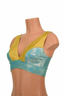 Starlette Bralette in Seafoam Holographic - Coquetry Clothing