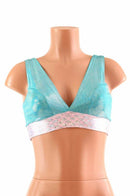 Starlette Bralette in Seafoam Holographic - Coquetry Clothing