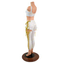Starlette Bralette, Lace Up Ruffle Leg Siren Shorts, & Lace Up Leg Warmer Set - Coquetry Clothing