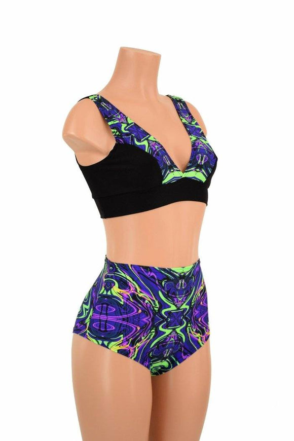 Starlette Bralette & Siren Shorts Set - Coquetry Clothing