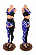 3PC Black & Blue and White Star Chaps Set - 1