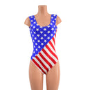 Stars and Stripes Liberty Romper with Brazilian Cut Leg - Coquetry Clothing