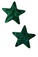 Green Kaleidoscope Star Pasties - 1