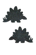 Black Holo Stegosaurus Pasties - 1