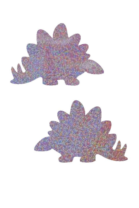 Lilac Holo Stegosaurus Pasties - Coquetry Clothing