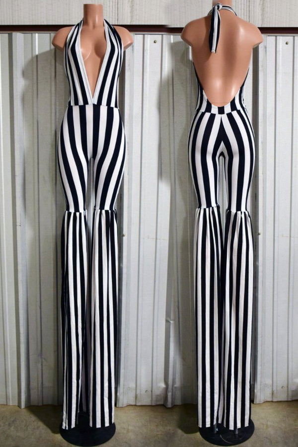 Circus Striped Stilting Costume - 1