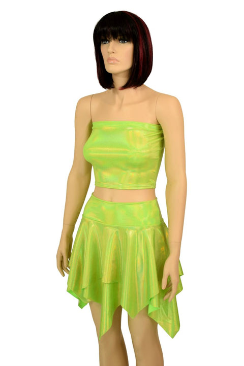 Lime Tube Top & Pixie Skirt Set - Coquetry Clothing