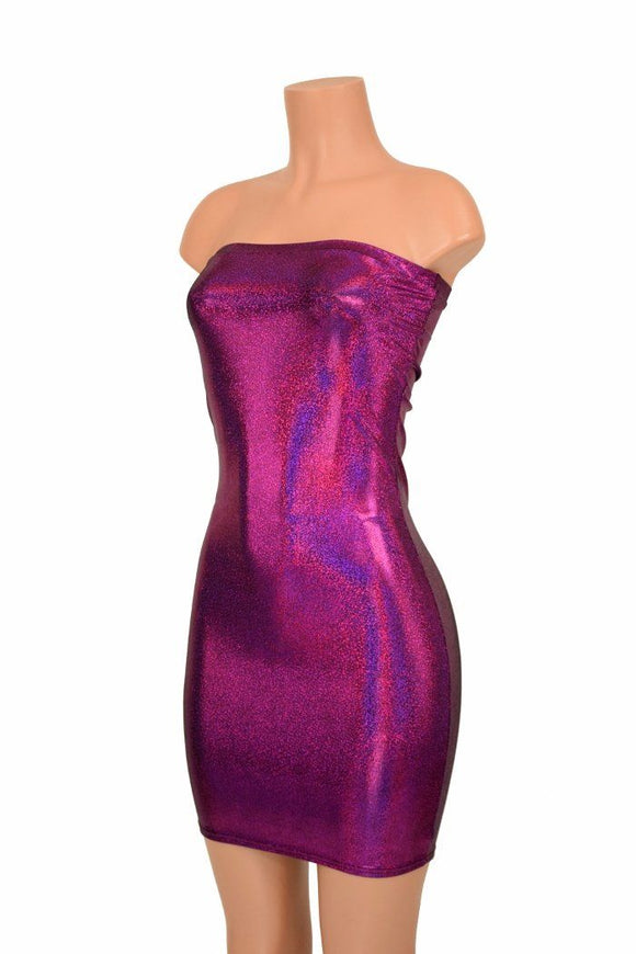Strapless Fuchsia Tube Dress - Coquetry Clothing