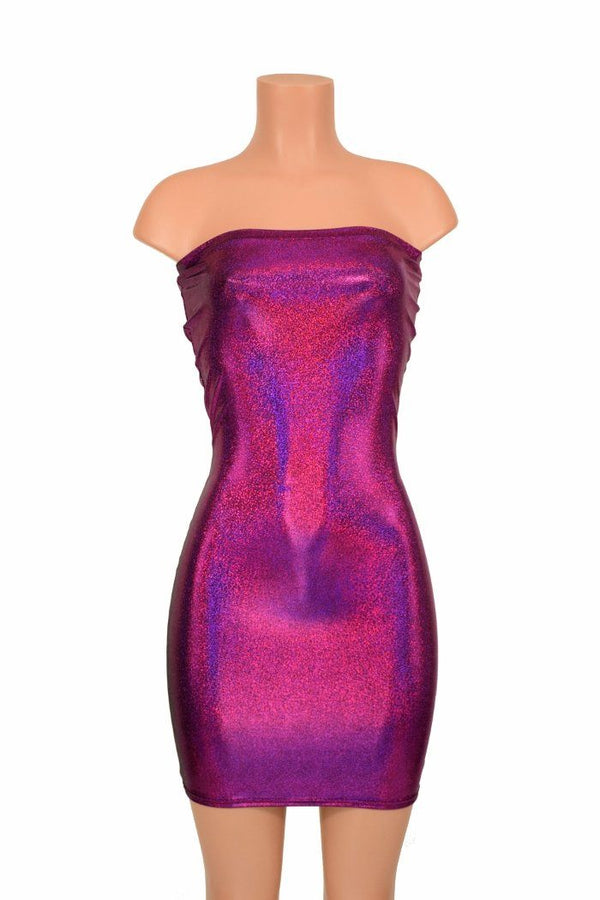Strapless Fuchsia Tube Dress - 2