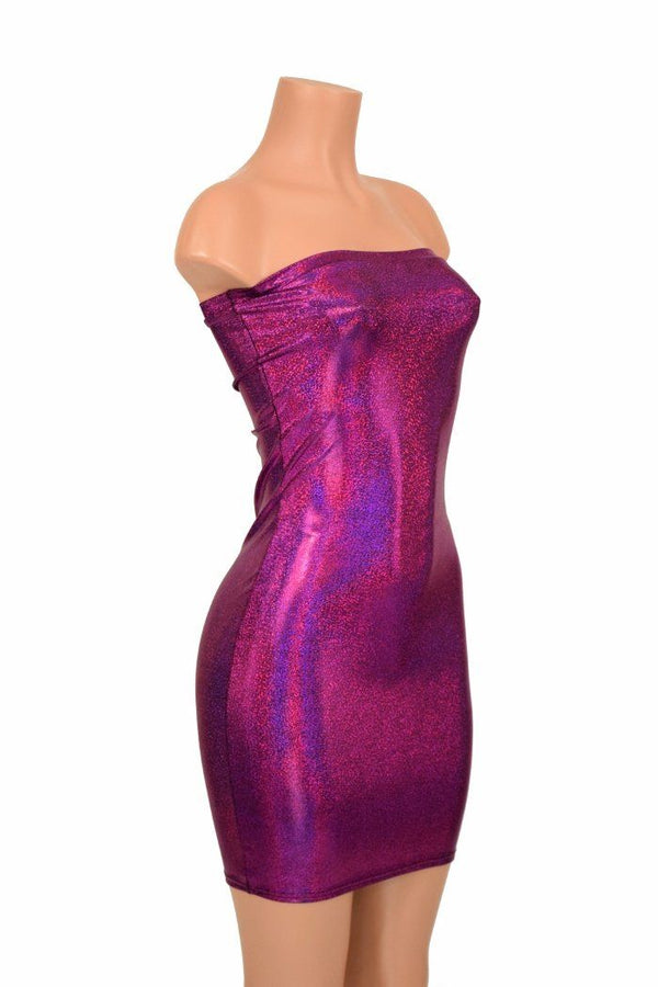 Strapless Fuchsia Tube Dress - 3