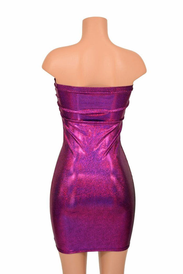 Strapless Fuchsia Tube Dress - 4