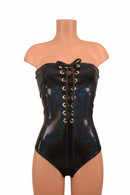 Strapless Lace Up Siren Romper - Coquetry Clothing