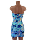 Strapless Lapis Lagoon Mini Dress - Coquetry Clothing