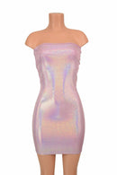 Strapless Lilac Holo Tube Dress - Coquetry Clothing