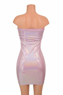 Strapless Lilac Holo Tube Dress - Coquetry Clothing