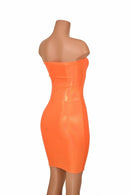 Strapless Orange Tube Dress - Coquetry Clothing