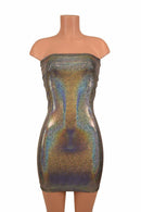 Strapless Silver Tube Dress - Coquetry Clothing
