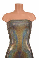 Strapless Silver Tube Dress - Coquetry Clothing