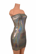 Strapless Silver Tube Dress - 3