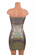 Strapless Silver Tube Dress - 4