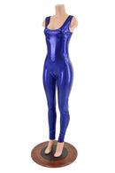 Strappy Back Tank Catsuit in Blue Sparkly Jewel - Coquetry Clothing