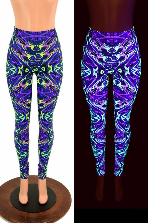 Neon Melt High Waist Leggings - Coquetry Clothing