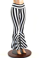 Striped High Waist Bell Bottom Flares - Coquetry Clothing