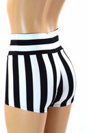 Striped High Waist Shorts - Coquetry Clothing