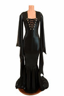 Succubus Sleeve Gown with Laceup and Back Zipper - Coquetry Clothing