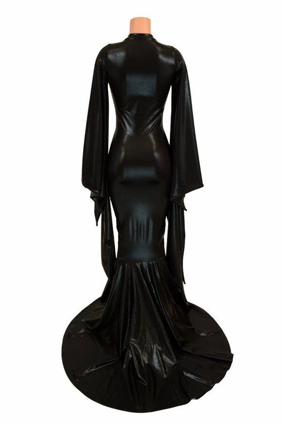 Succubus Sleeve Puddle Train Gown - Coquetry Clothing