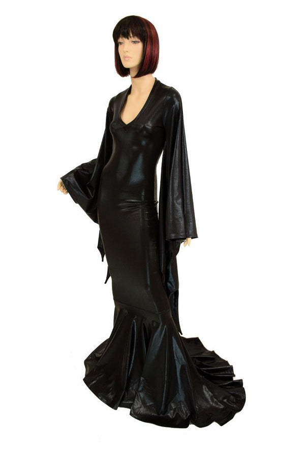 Succubus Sleeve Puddle Train Gown - 5