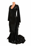 Succubus Sleeve Puddle Train Gown - Coquetry Clothing