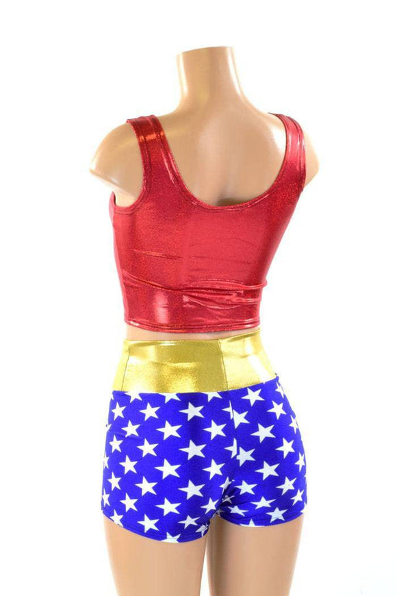 Super Hero Crop & High Waist Shorts - Coquetry Clothing