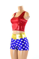 Super Hero Crop & High Waist Shorts - Coquetry Clothing