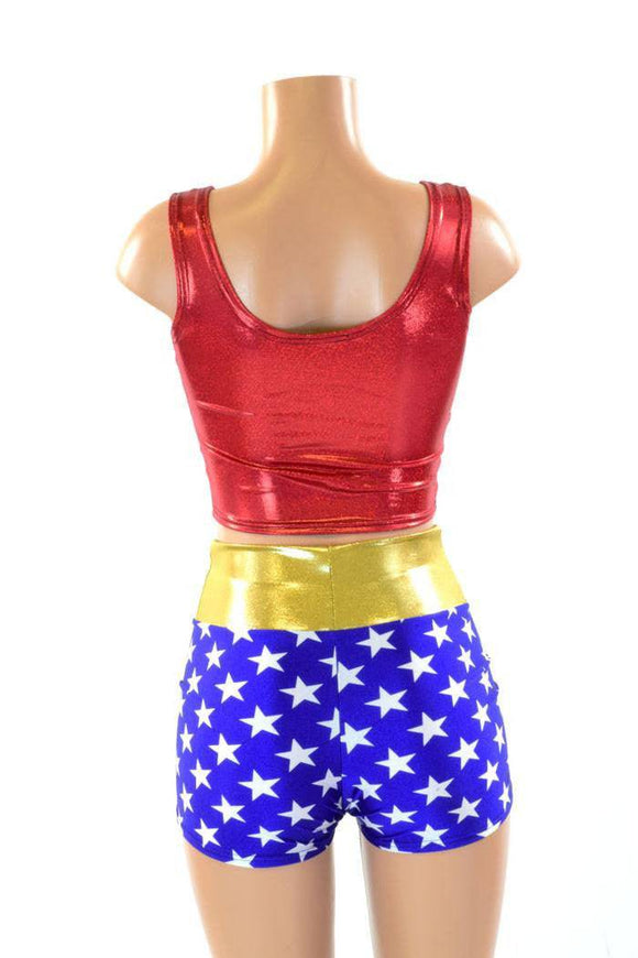 Super Hero Crop & High Waist Shorts - Coquetry Clothing
