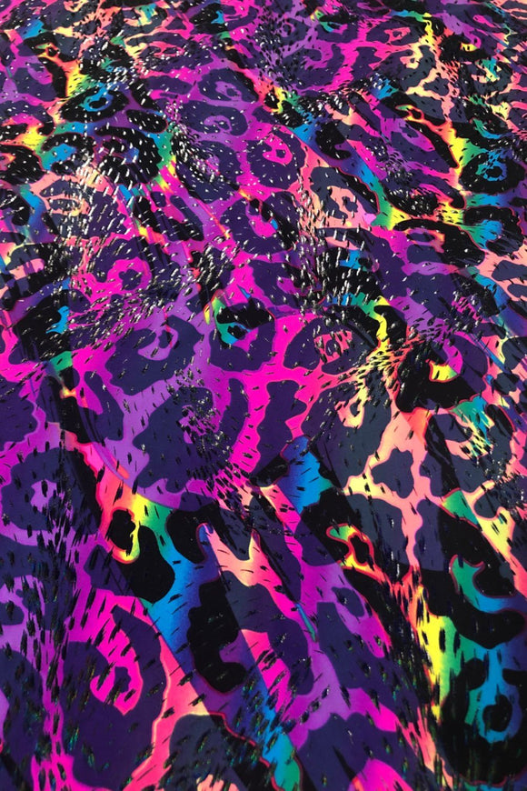 Suspender Bell Bottoms in Rainbow Leopard - Coquetry Clothing