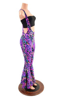 Suspender Bell Bottoms in Rainbow Leopard - Coquetry Clothing