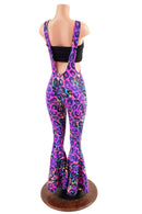 Suspender Bell Bottoms in Rainbow Leopard - Coquetry Clothing